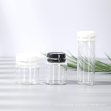 Mini empty 50ml glass medicine vials with child-proof caps for powder